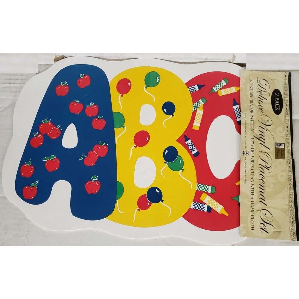 Set of 2 Same Kitchen Vinyl Placemats (18